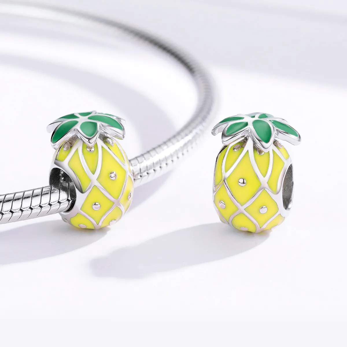 Pandora Style Silver Pineapple Charm - BSC128