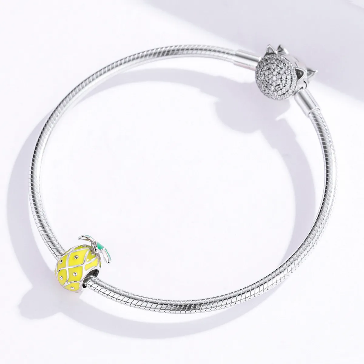 Pandora Style Silver Pineapple Charm - BSC128