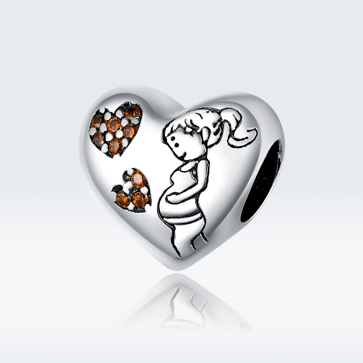 Pandora Style Silver Pregnant mother Charm - SCC1589