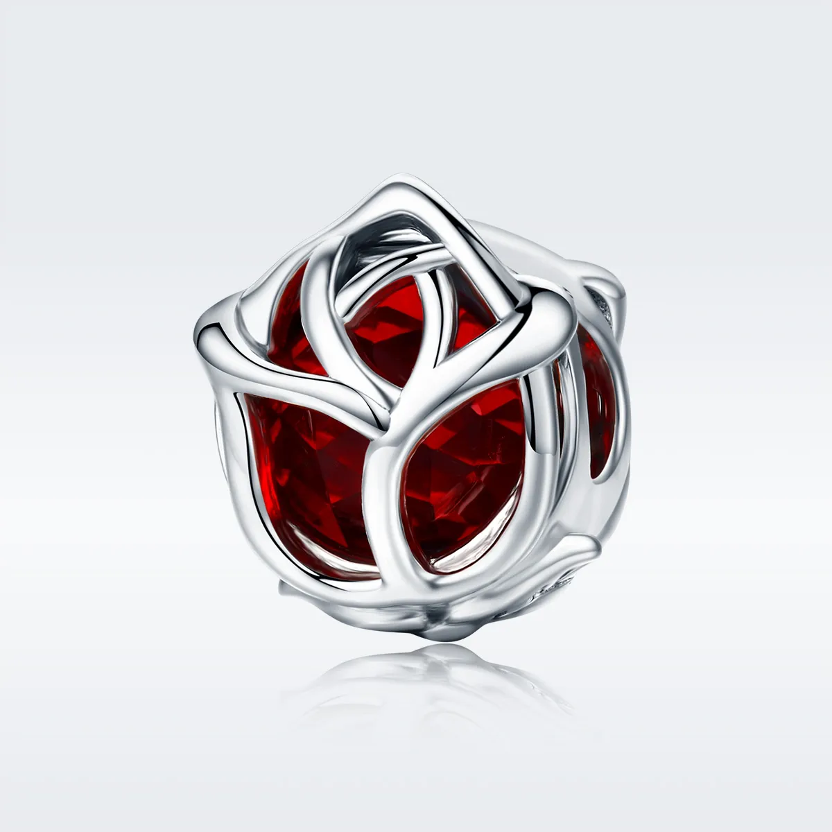 Pandora Style Silver Red Roses Charm - SCC568