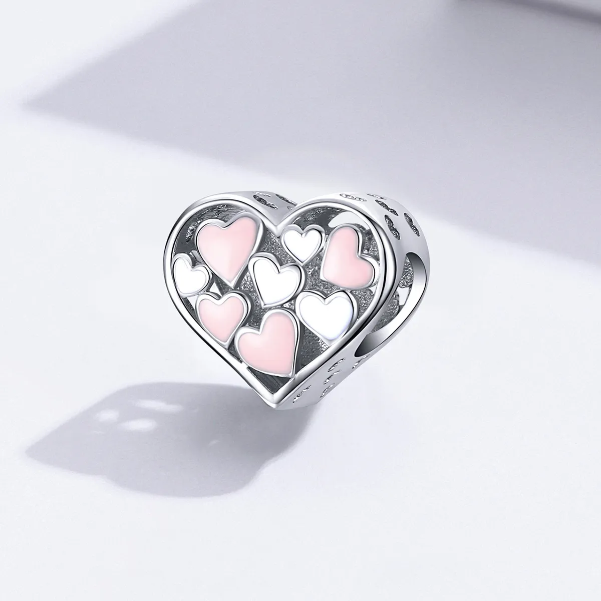 Pandora Style Silver Romance Heart Charm - SCC1423