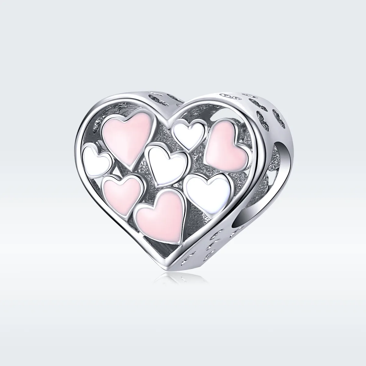 Pandora Style Silver Romance Heart Charm - SCC1423