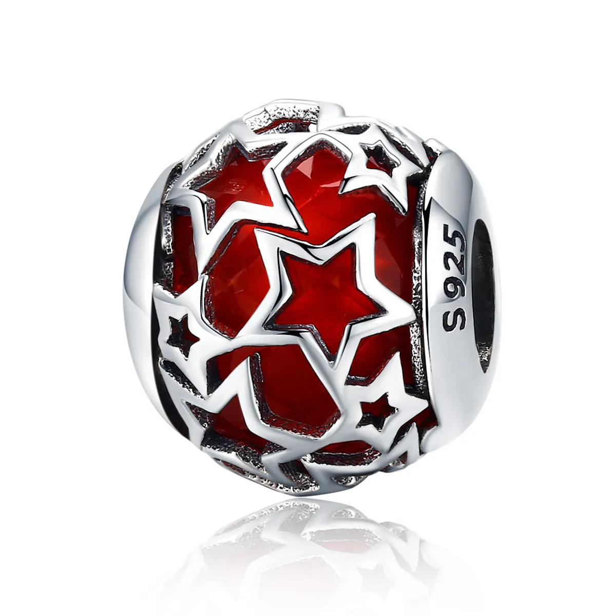 pandora style silver romantic stars charm scc509