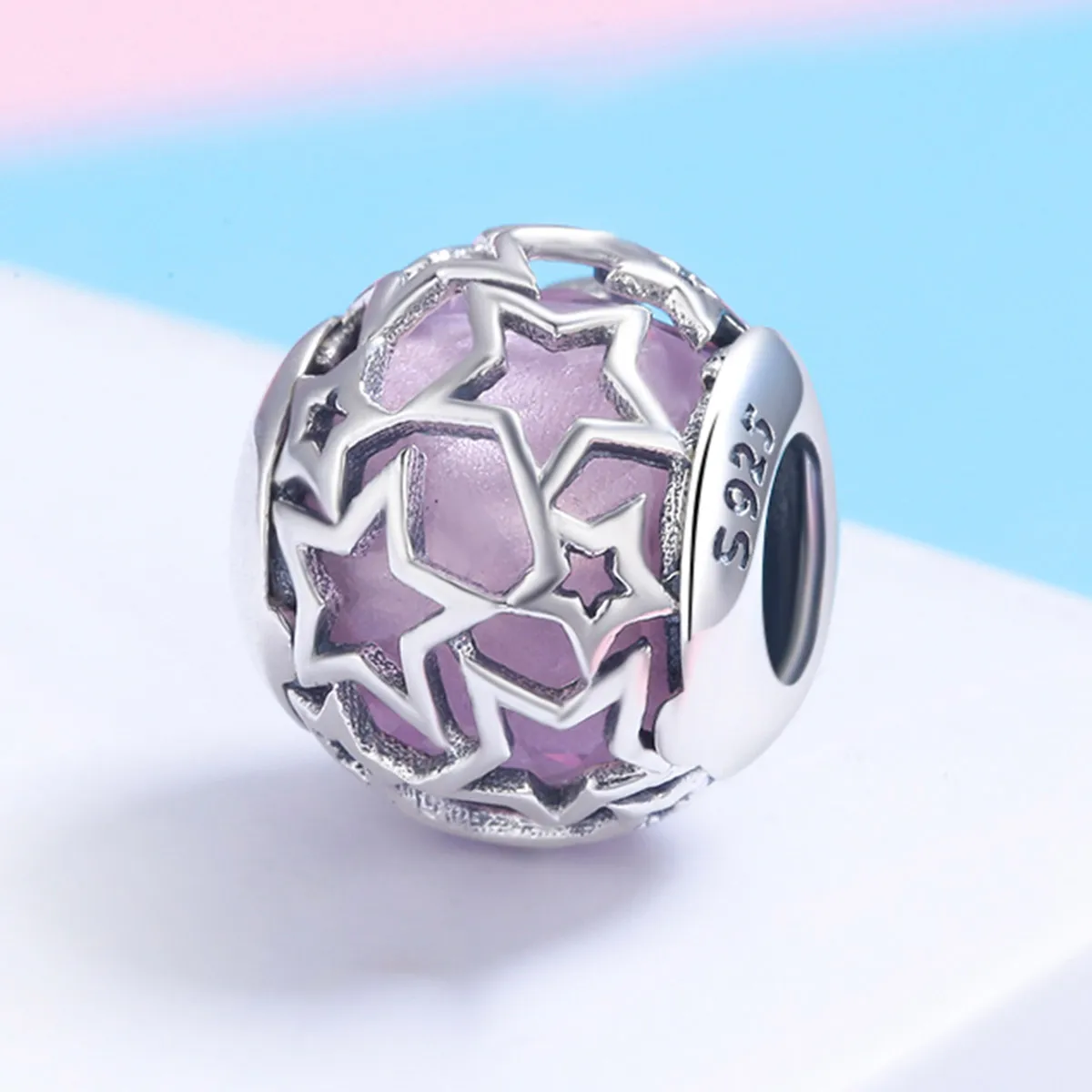 Pandora Style Silver Romantic Stars Charm - SCC510