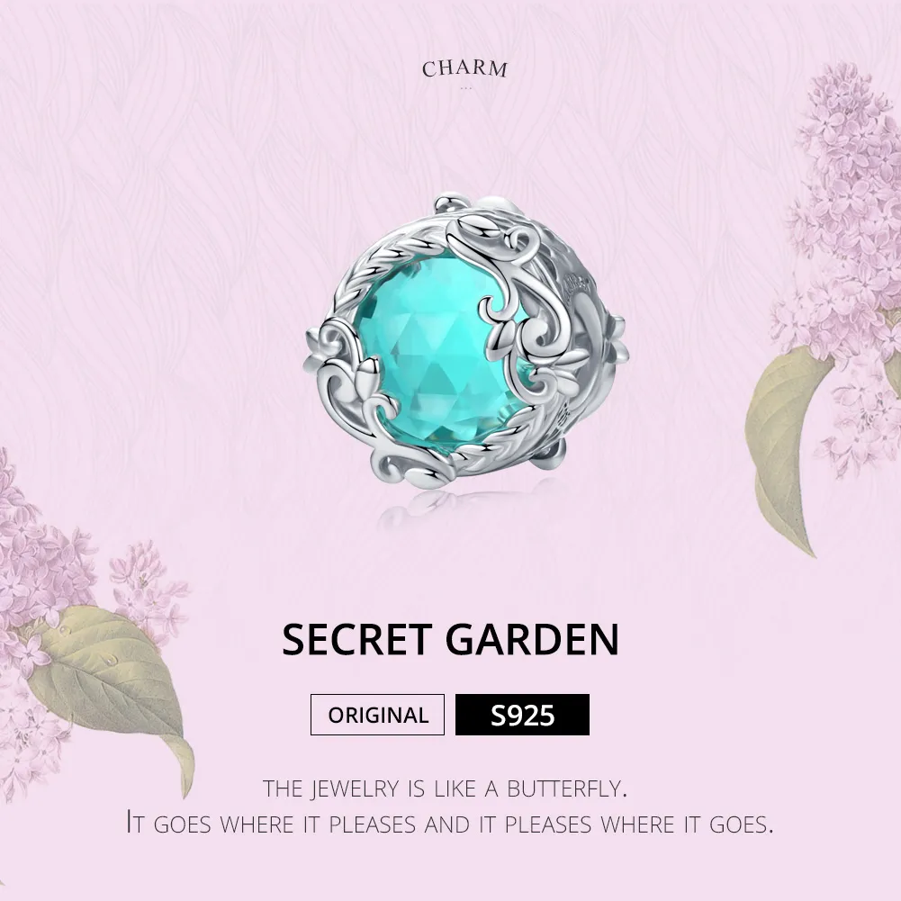 Pandora Style Silver Secret Garden Charm - BSC105