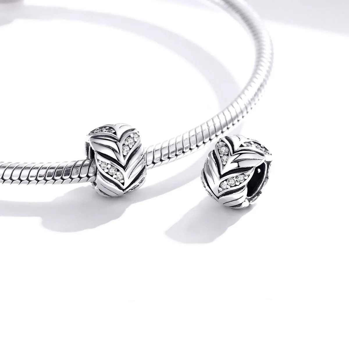 Pandora Style Silver Shining Wheat Ears Charm - SCC1614