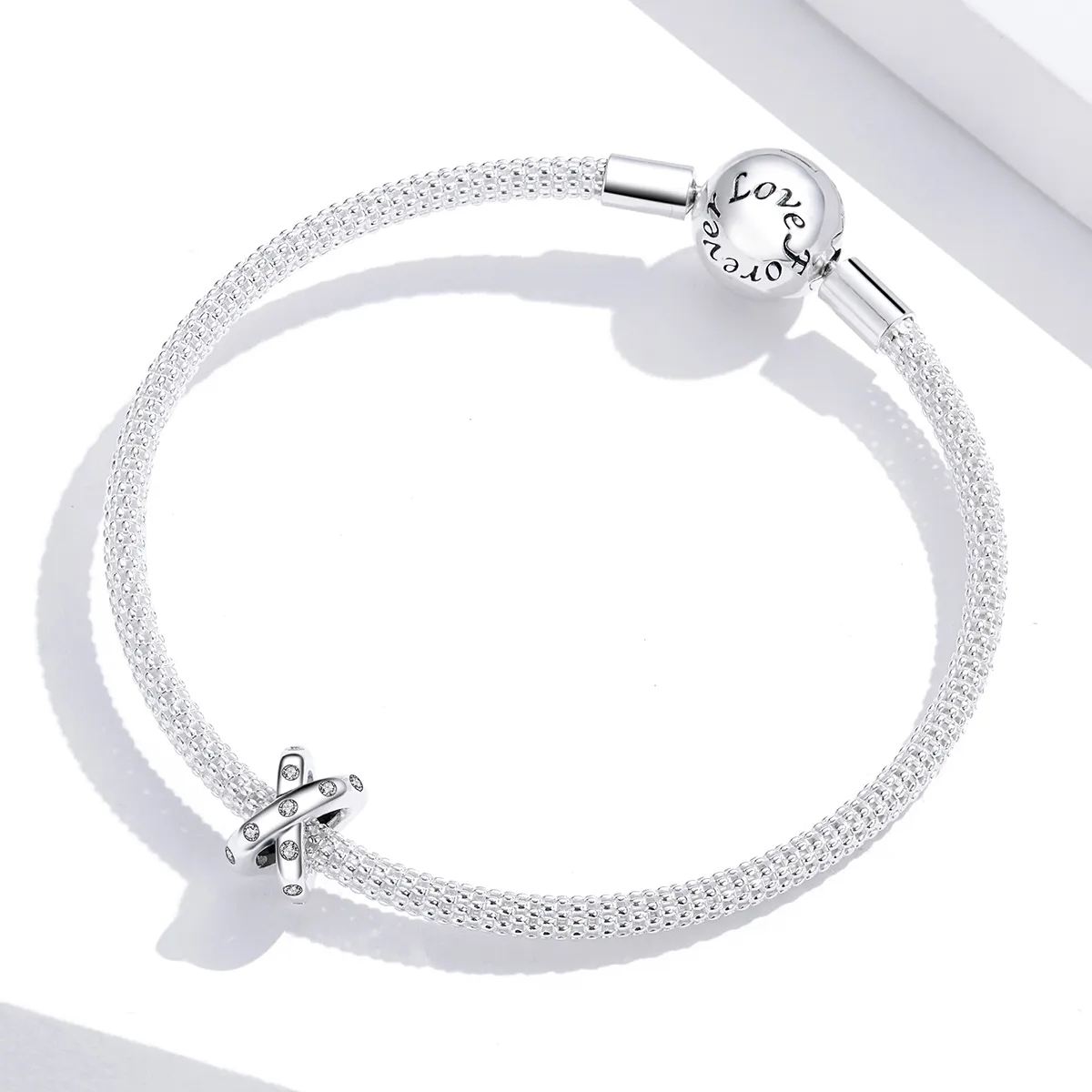 Pandora Style Silver Simple Geometry Charm - SCC1515