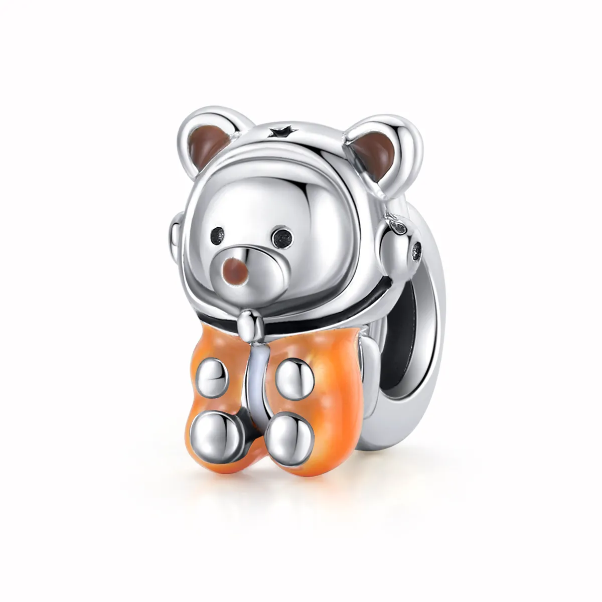 Pandora Style Silver Space Bear Charm - SCC1693