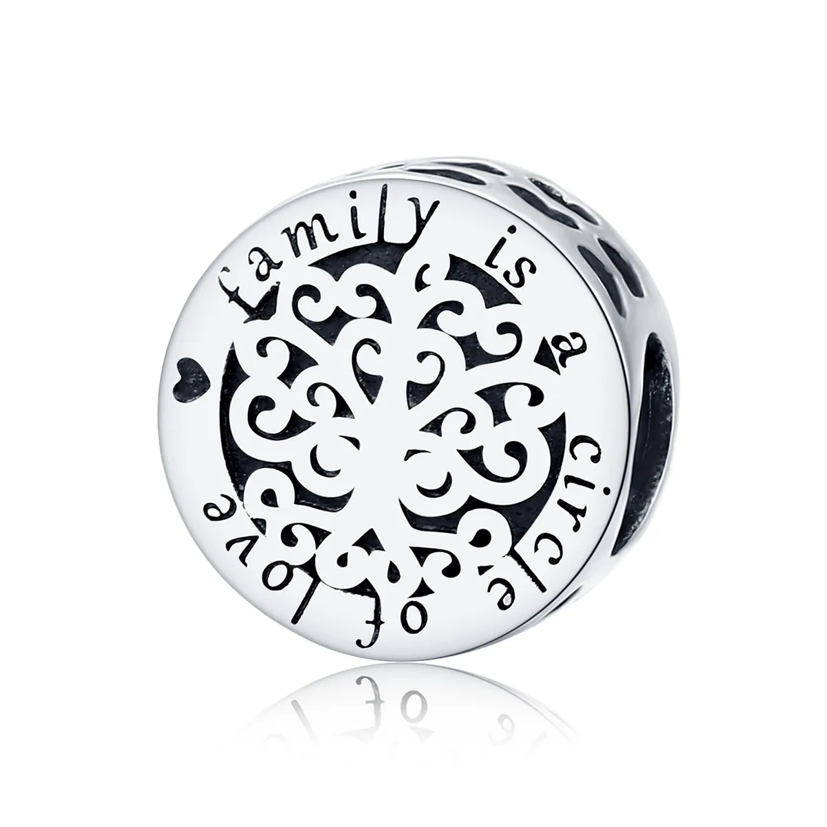 Pandora Style Silver Sparkling Family Tree Charm - SCC1324