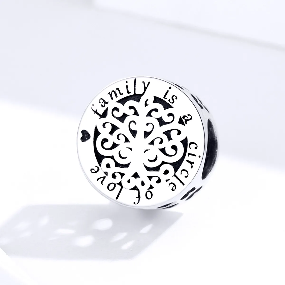 Pandora Style Silver Sparkling Family Tree Charm - SCC1324