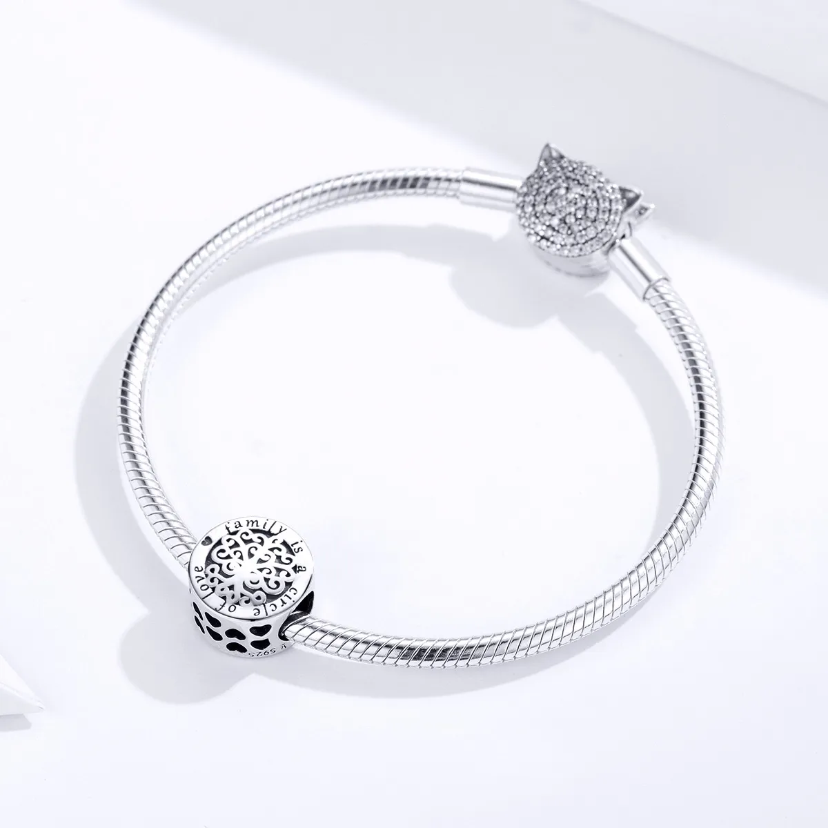 Pandora Style Silver Sparkling Family Tree Charm - SCC1324