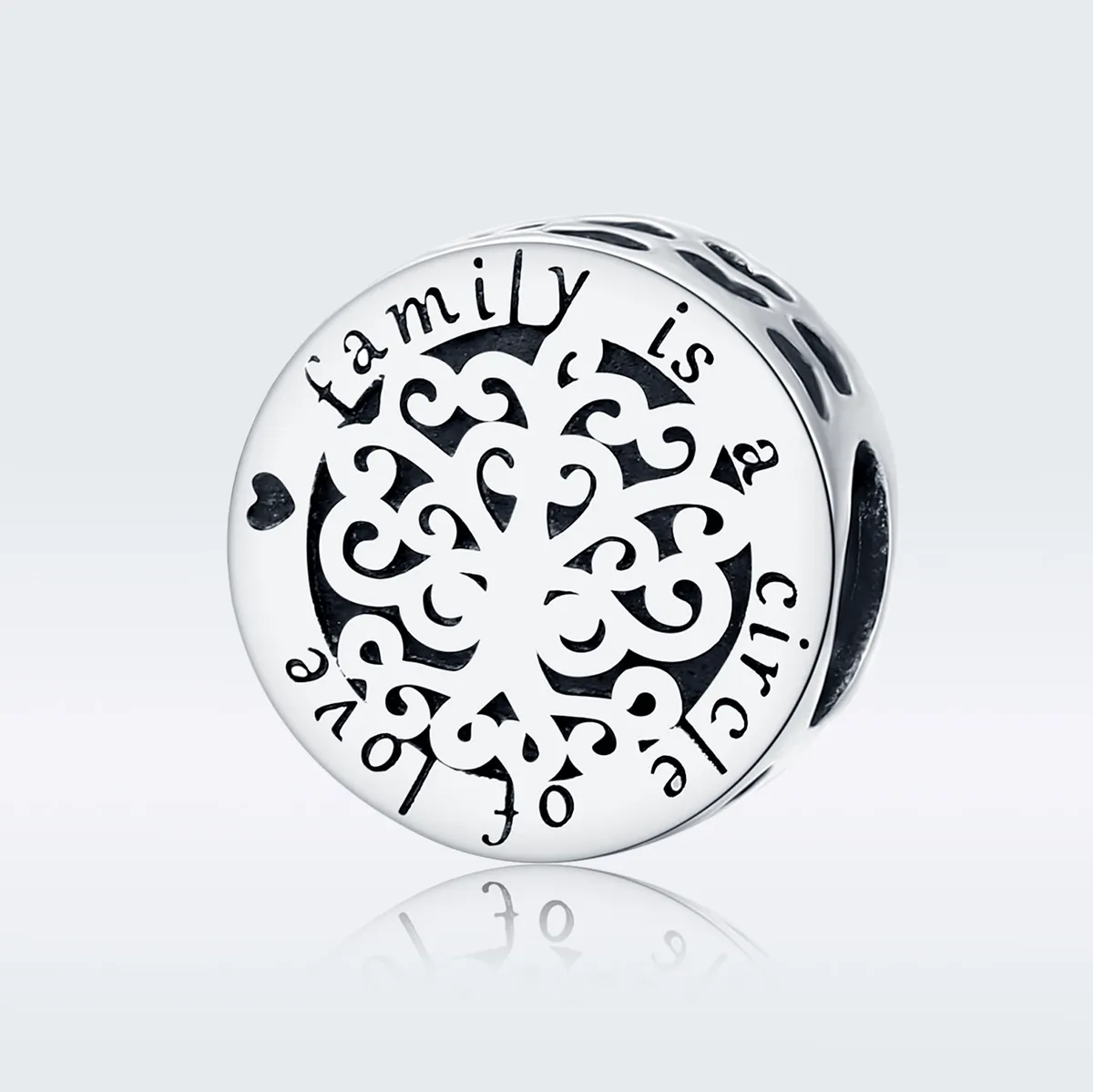 Pandora Style Silver Sparkling Family Tree Charm - SCC1324