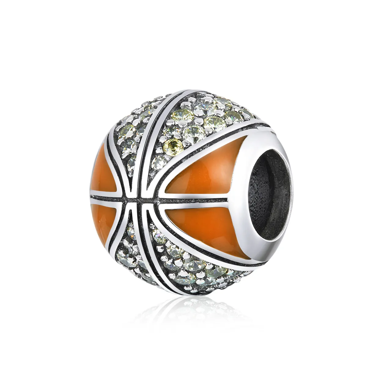 pandora style silver spirit of basketball charm scc1506