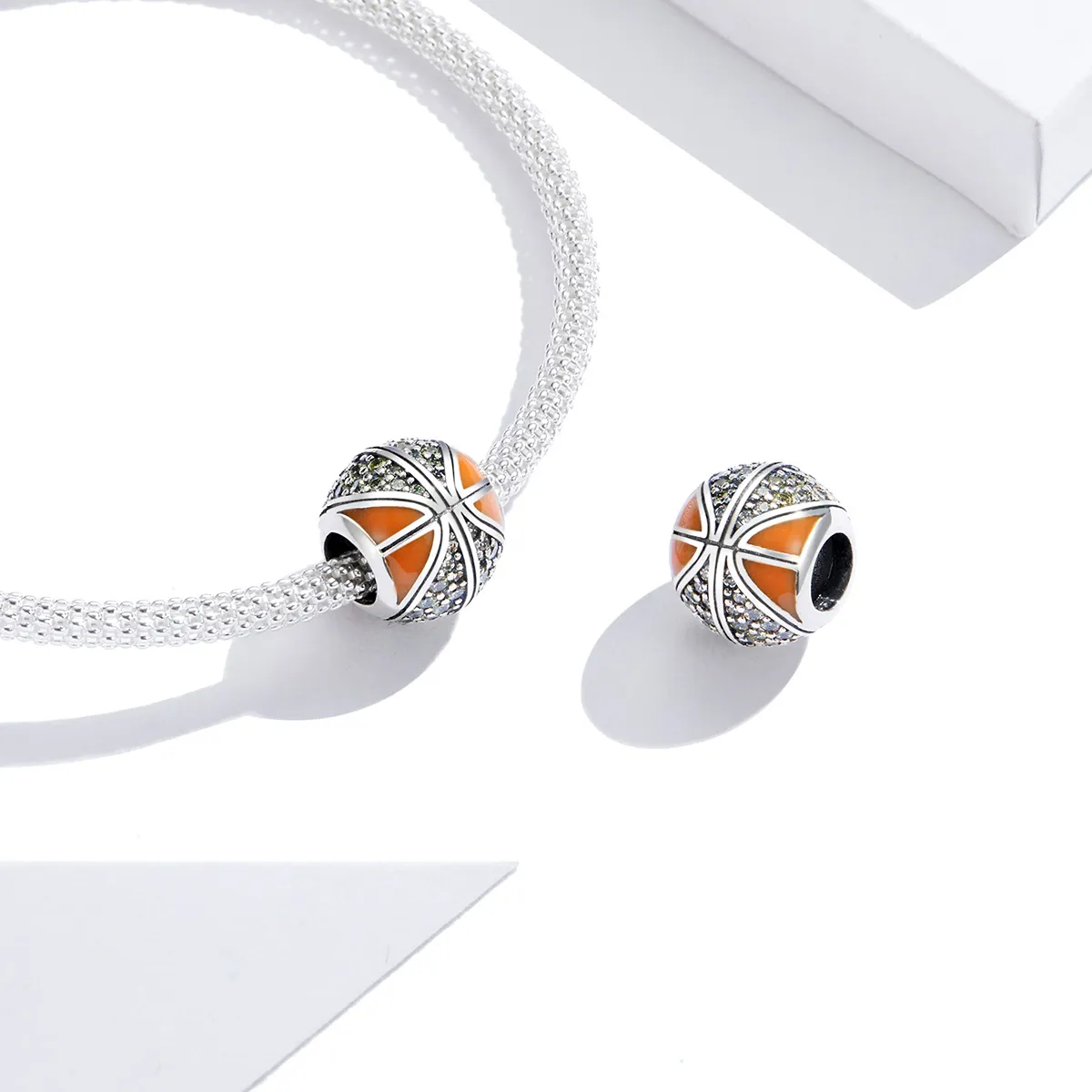 Pandora Style Silver Spirit of Basketball Charm - SCC1506