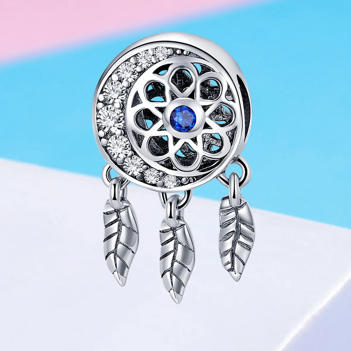 Pandora Style Silver Spiritual Dreamcatcher Charm - SCC718