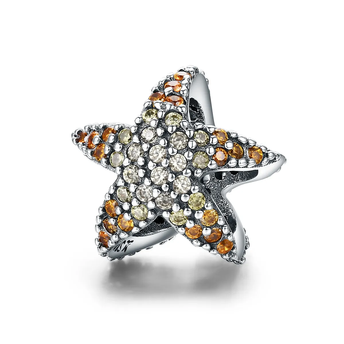 pandora style silver starfish charm scc586