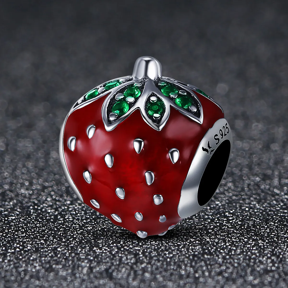 Pandora Style Silver Strawberry Charm - SCC369