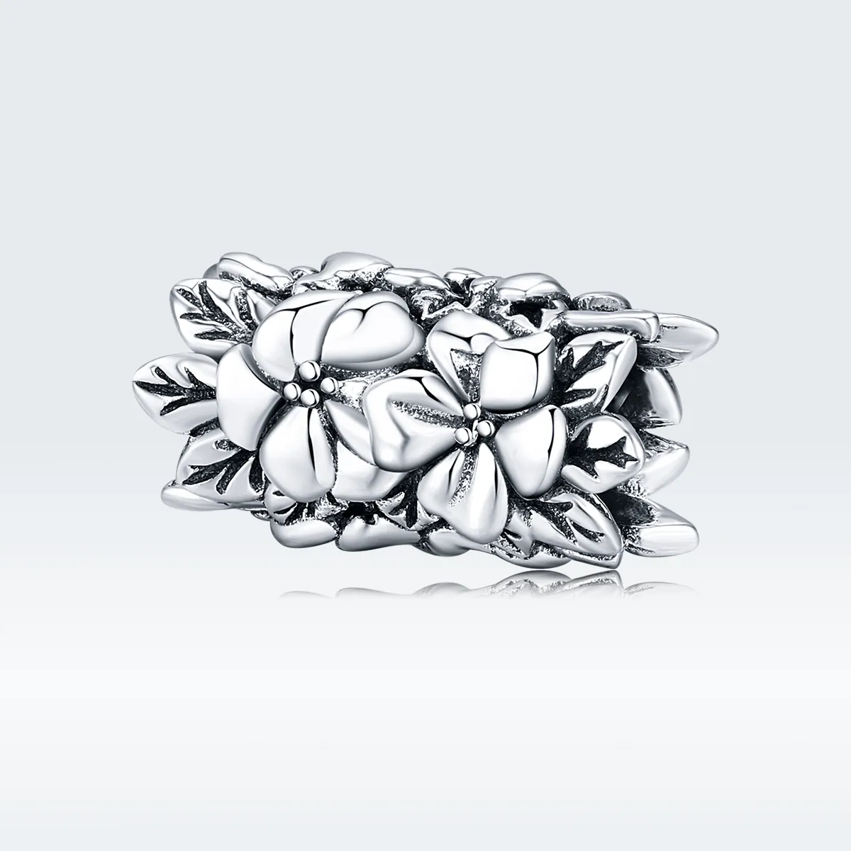 pandora style silver summer flower charm scc1488