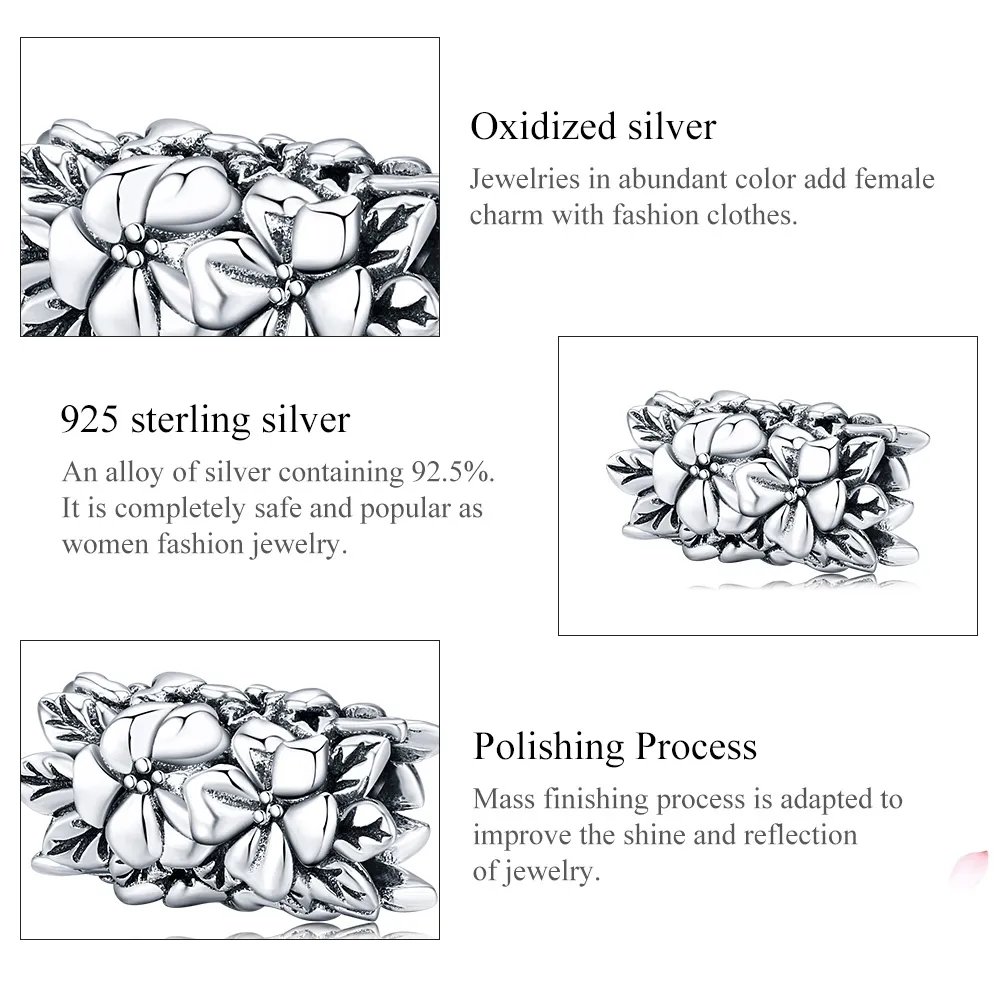 Pandora Style Silver Summer Flower Charm - SCC1488