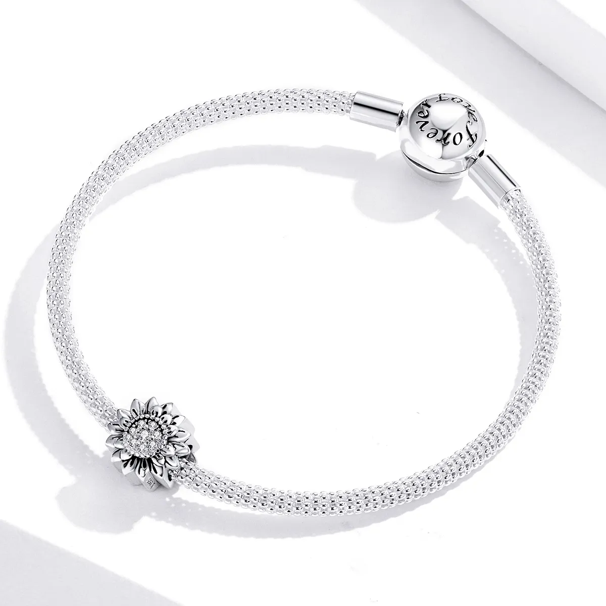 Pandora Style Silver Sunflower Charm - SCC1507