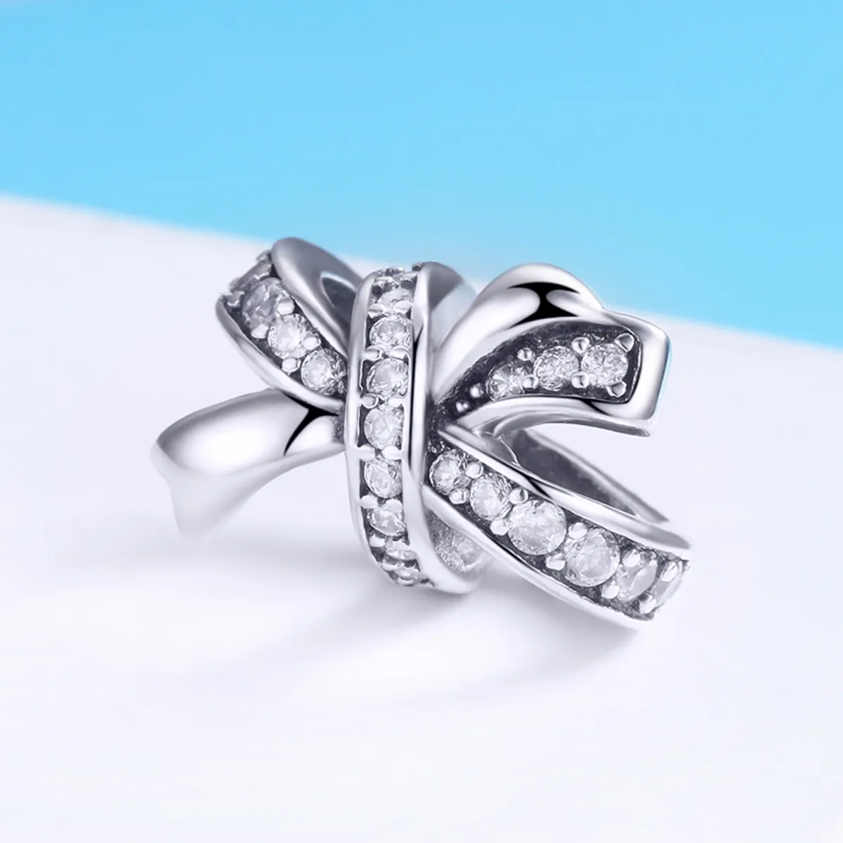 Pandora Style Silver Sweet Bow Charm - SCC773