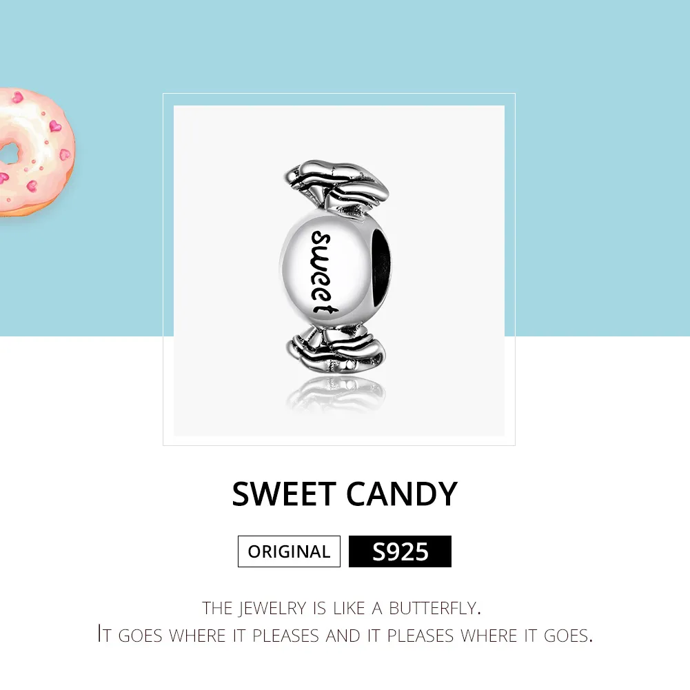 Pandora Style Silver Sweet Candy Charm - BSC353