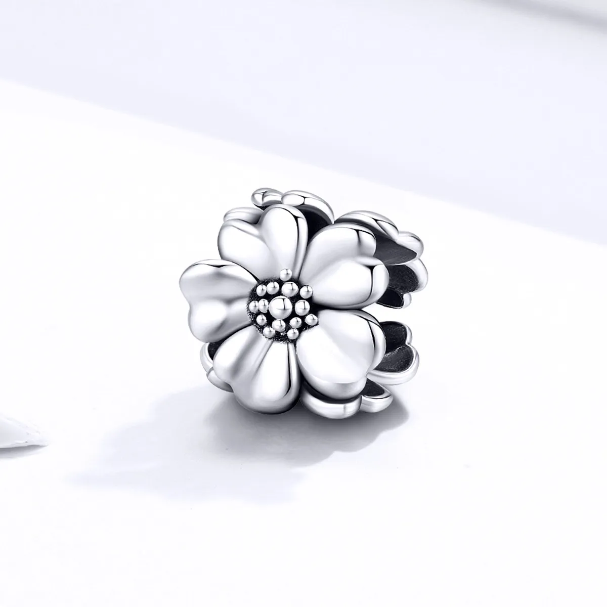 Pandora Style Silver Three Flowers Charm - SCC1486