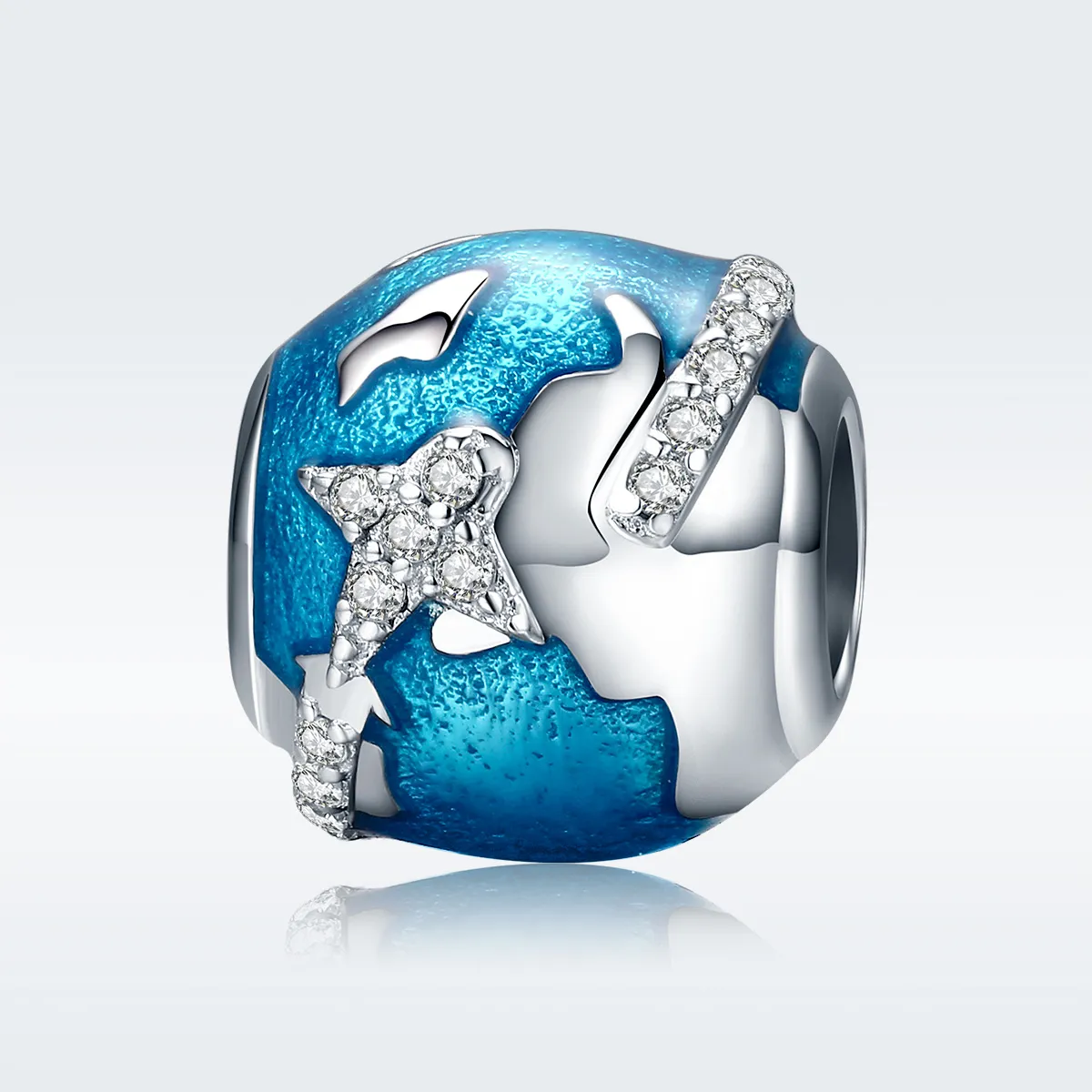 Pandora Style Silver Travel Around The World Charm - SCC183