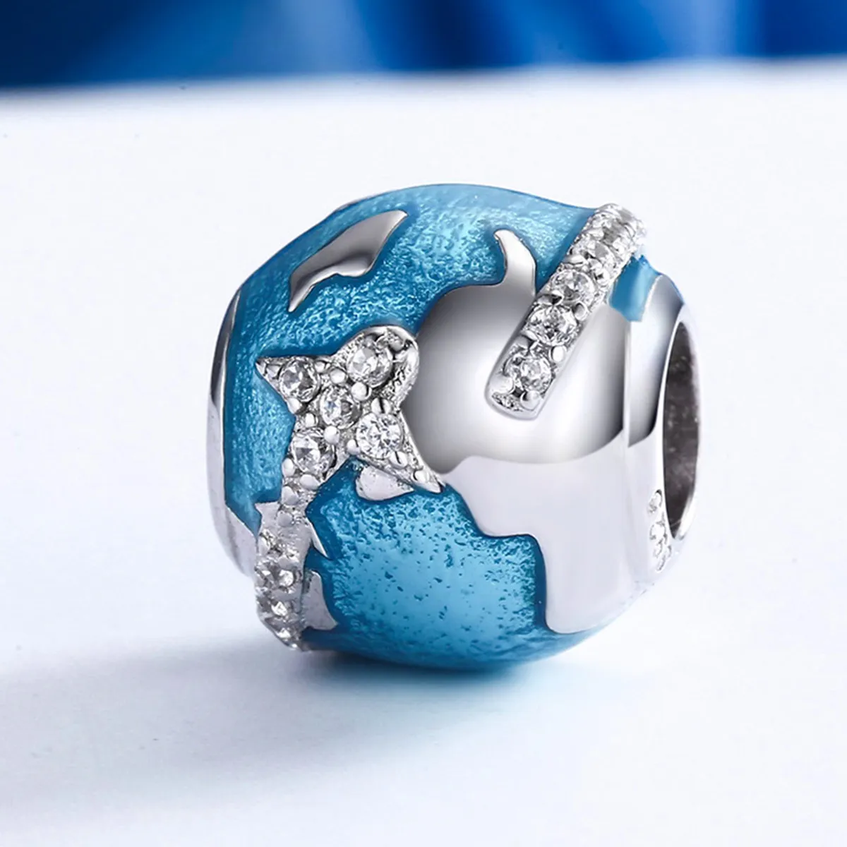 Pandora Style Silver Travel Around The World Charm - SCC183