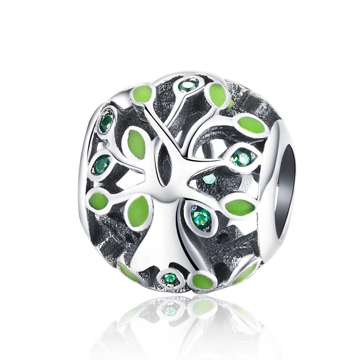 pandora style silver tree of life charm scc994