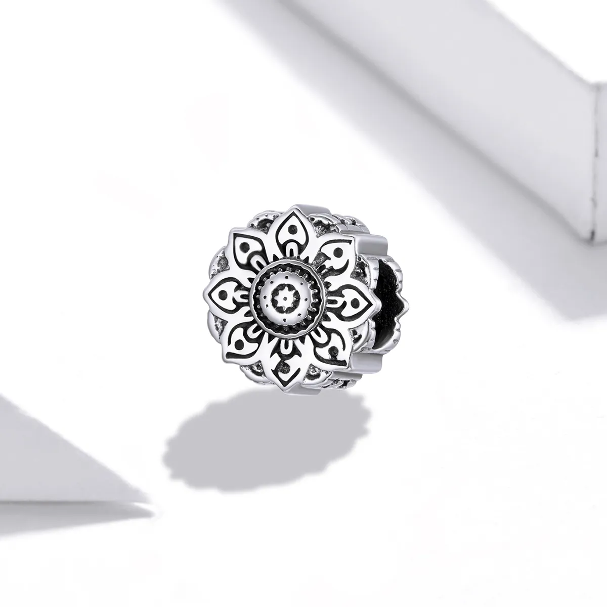 Pandora Style Silver Vintage Lotus Charm - SCC1823