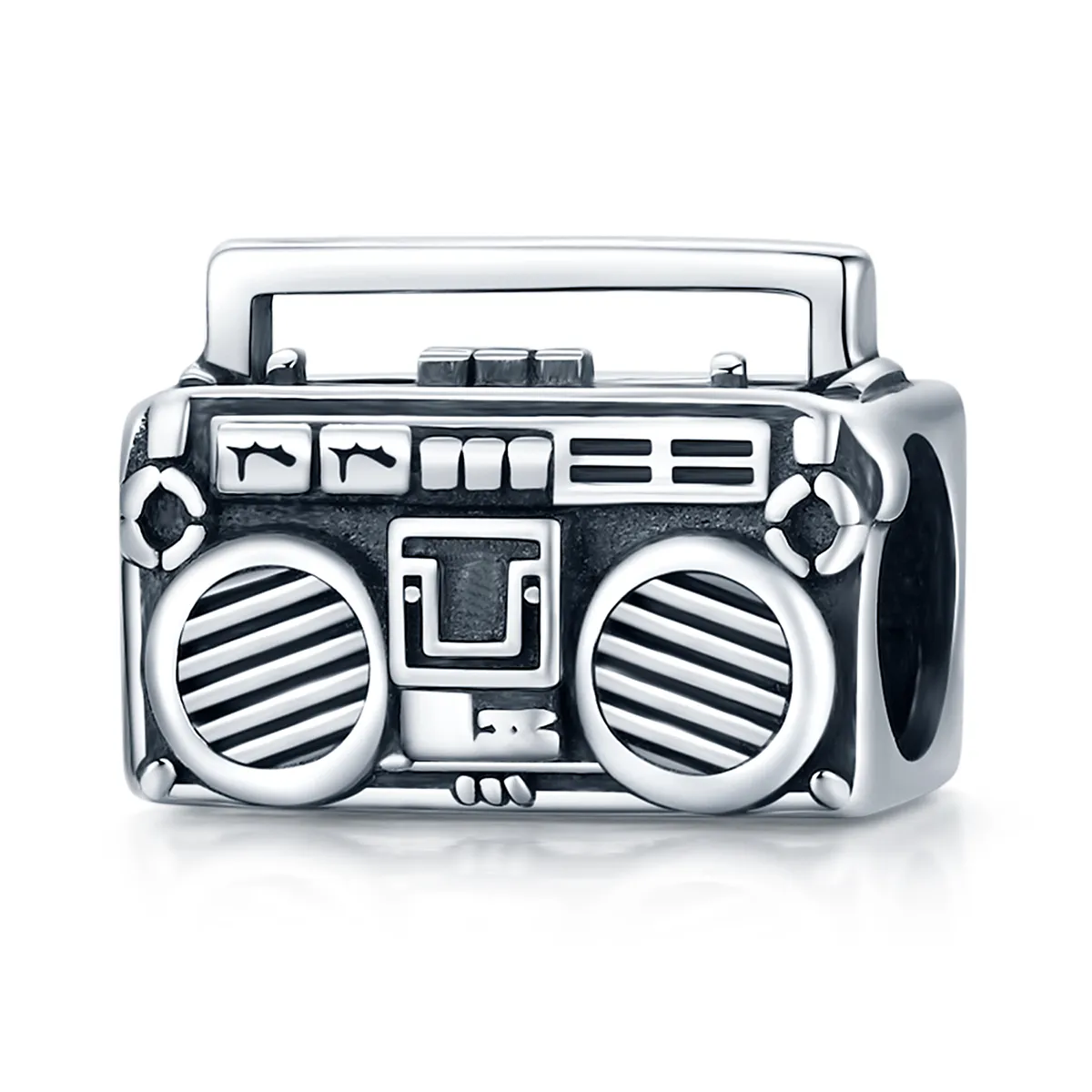 pandora style silver vintage radio charm scc1873