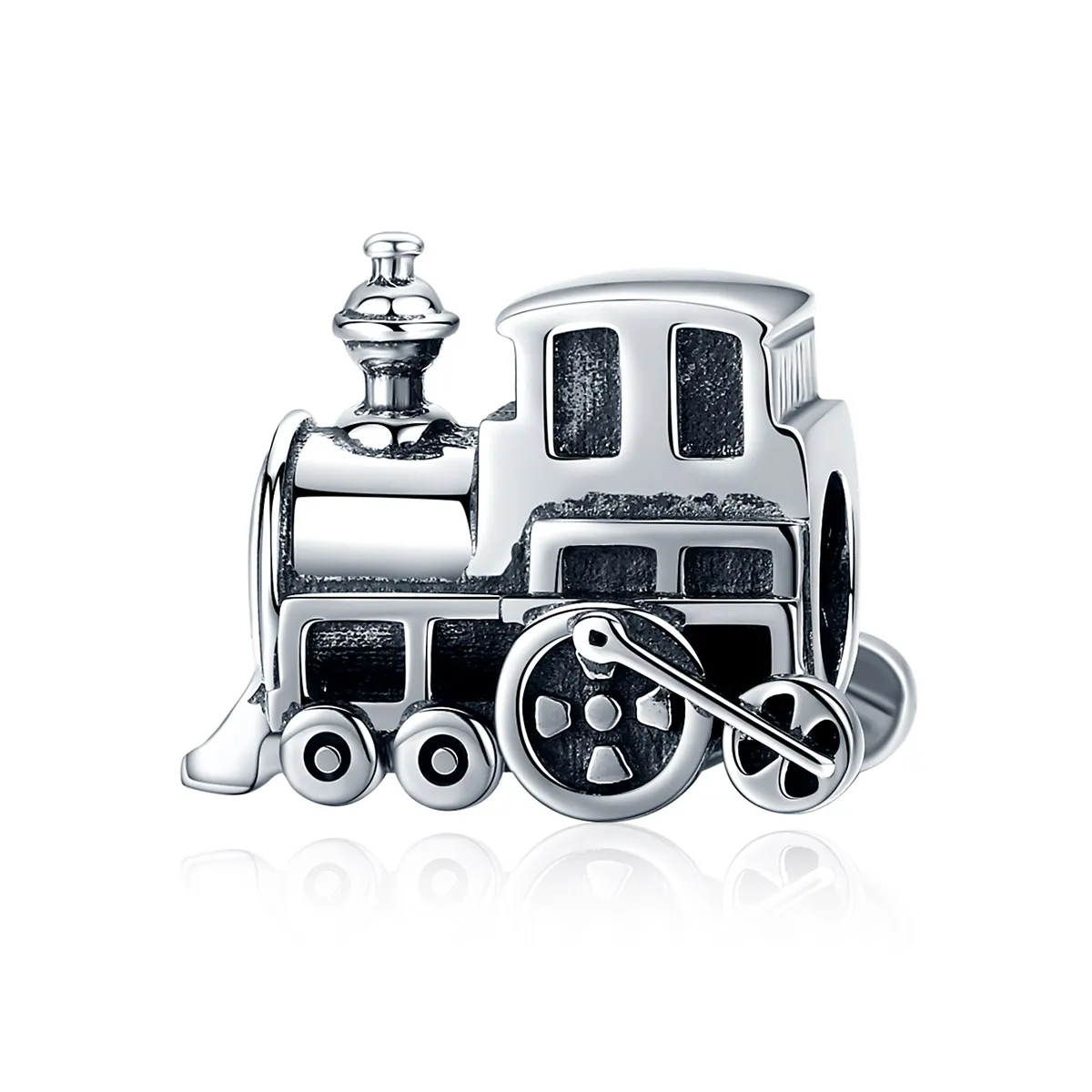 pandora style silver vintage train charm scc507