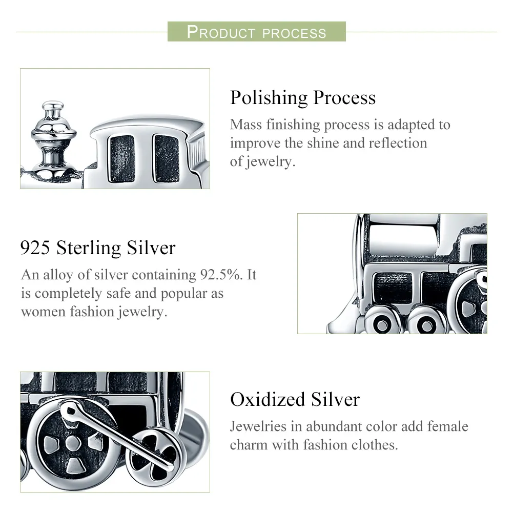 Pandora Style Silver Vintage Train Charm - SCC507