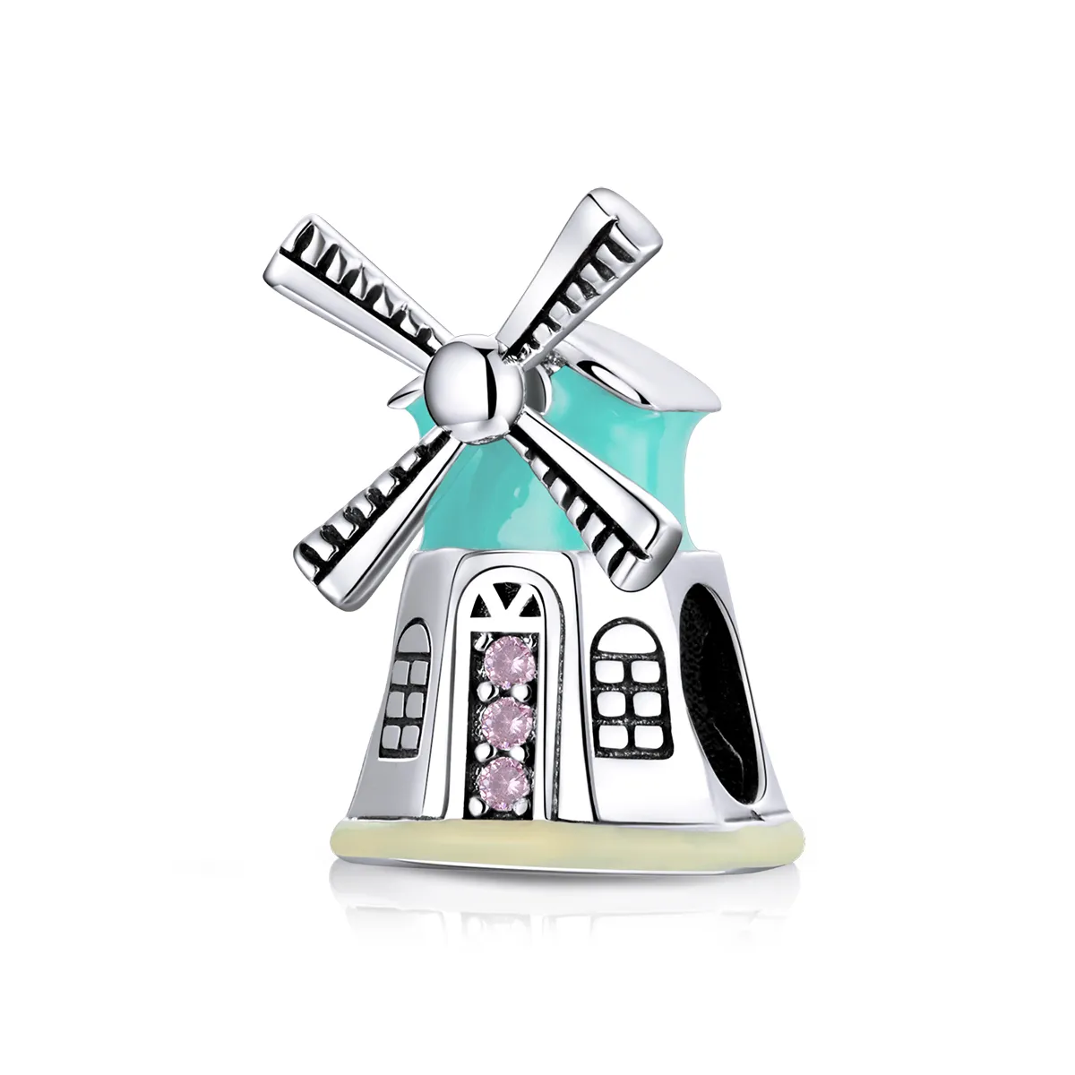 pandora style silver windmill charm scc1739