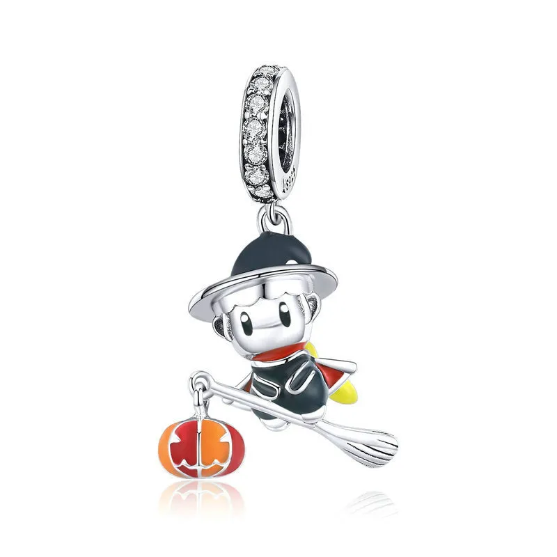 pandora style silver witch charm bsc240