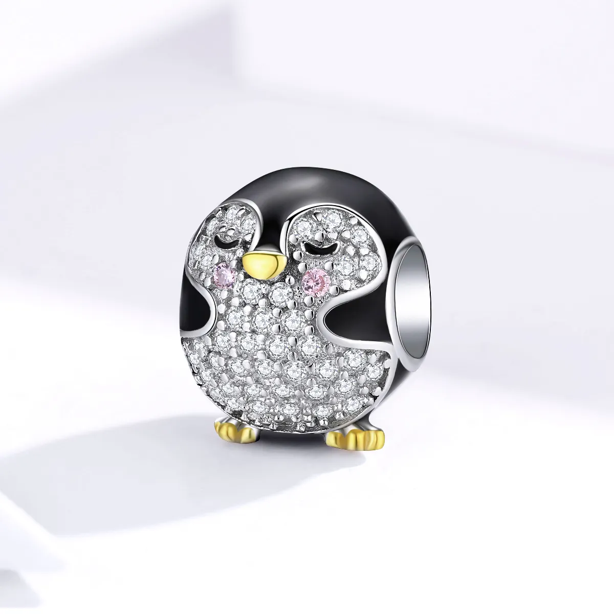 Pandora Style Two Tone Bicolor Penguin Charm - BSC126