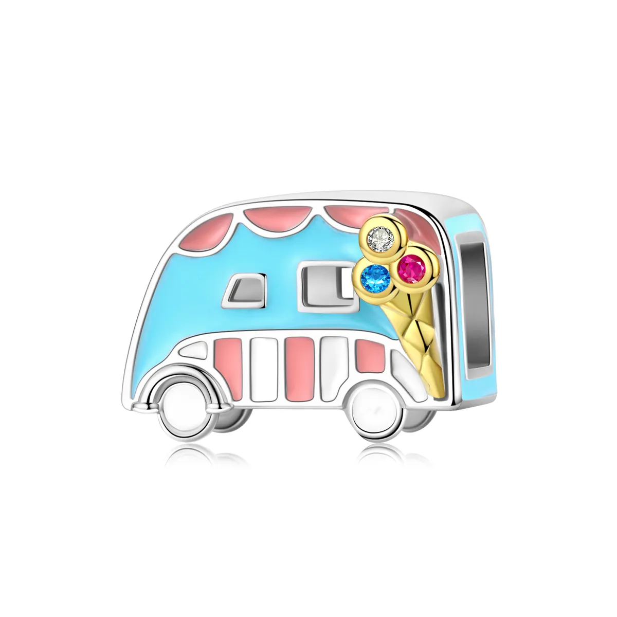 pandora style two tone icecream van charm bsc163