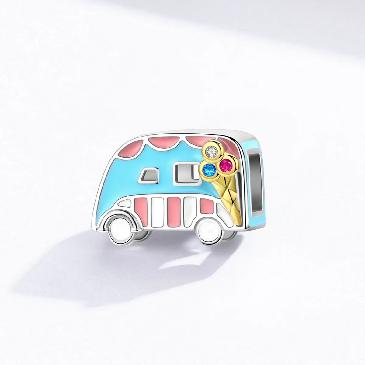 Pandora Style Two Tone Ice-Cream Van Charm - BSC163