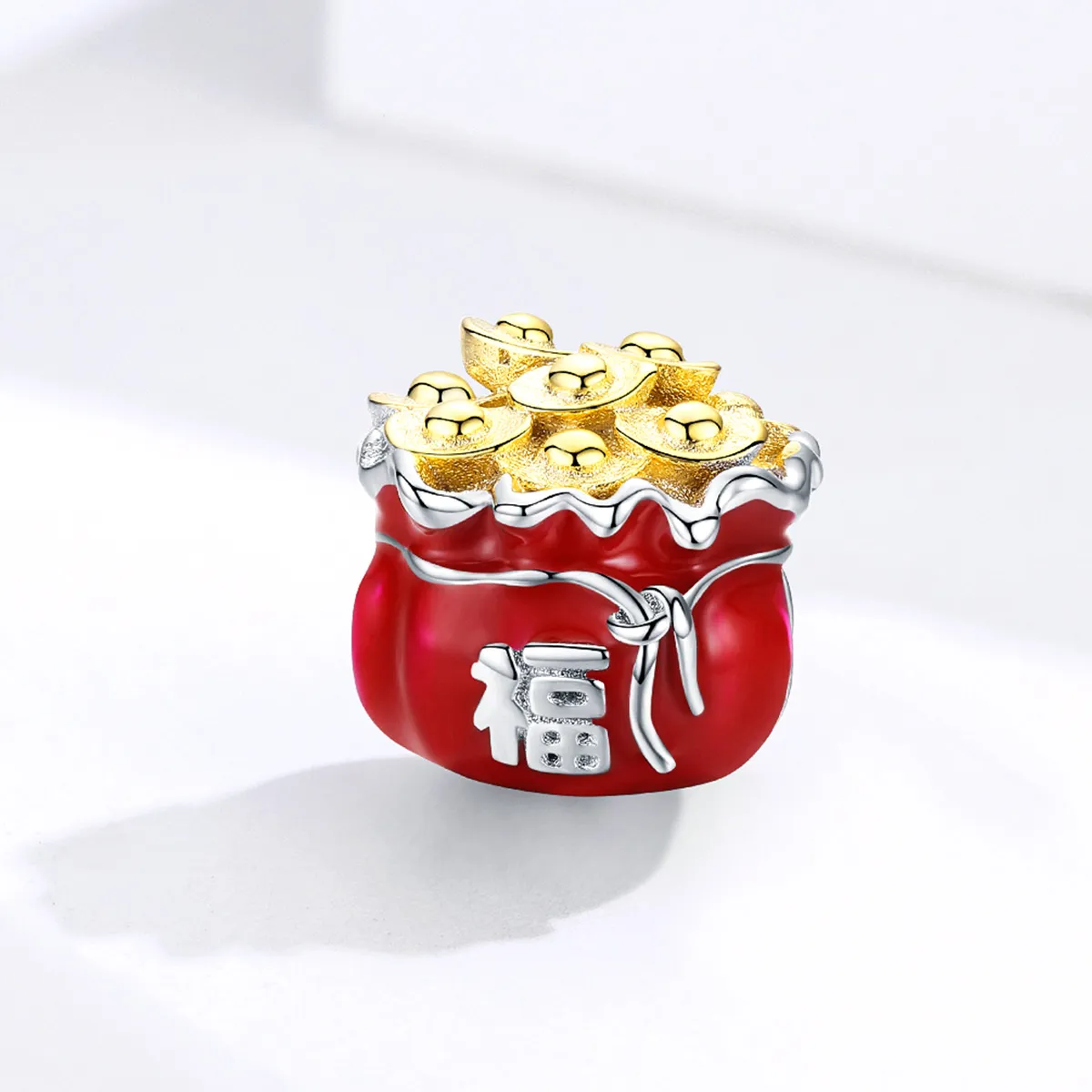 Pandora Style Two Tone Lucky Bag Charm - BSC100