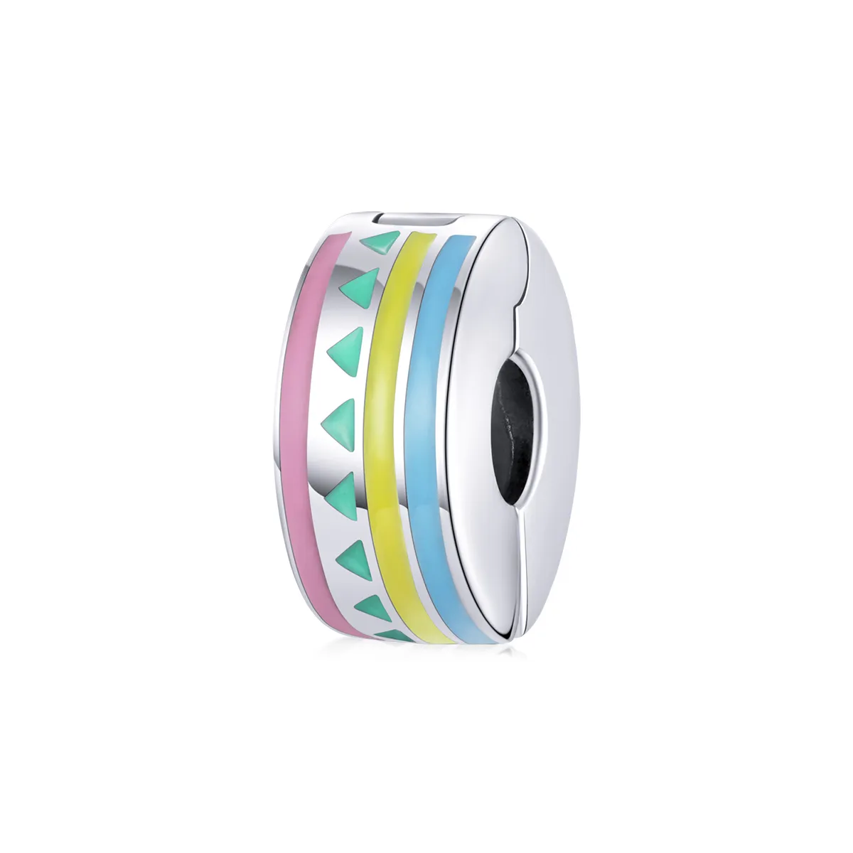 pandora style silver colorful clip scc1756