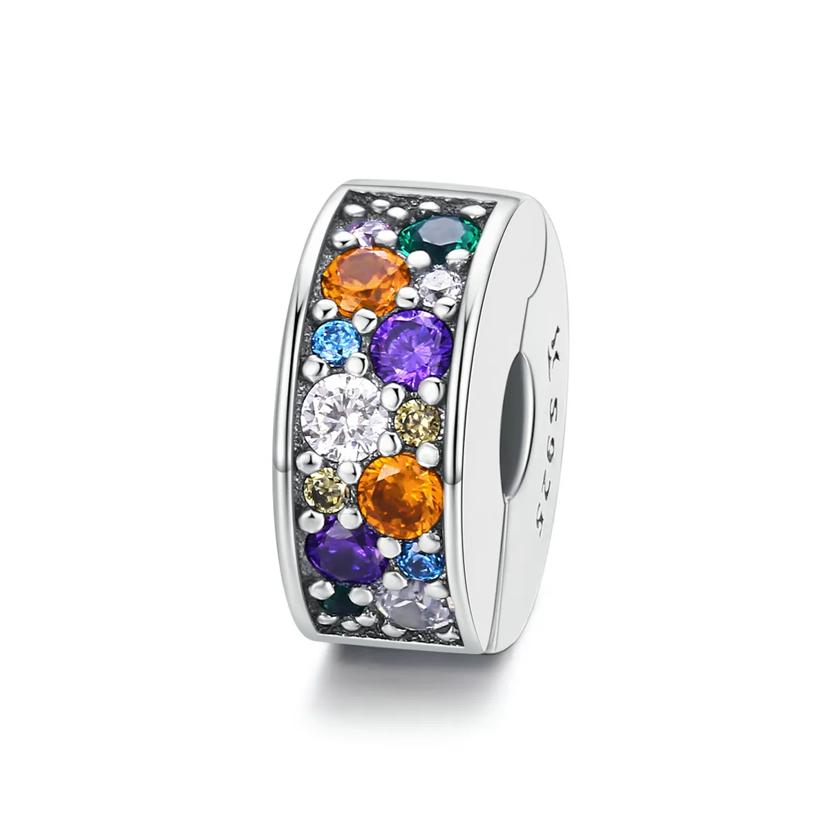 pandora style silver colorful garden clip scc1609