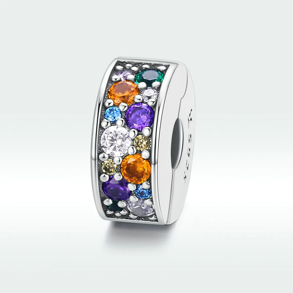 Pandora Style Silver Colorful Garden Clip - SCC1609