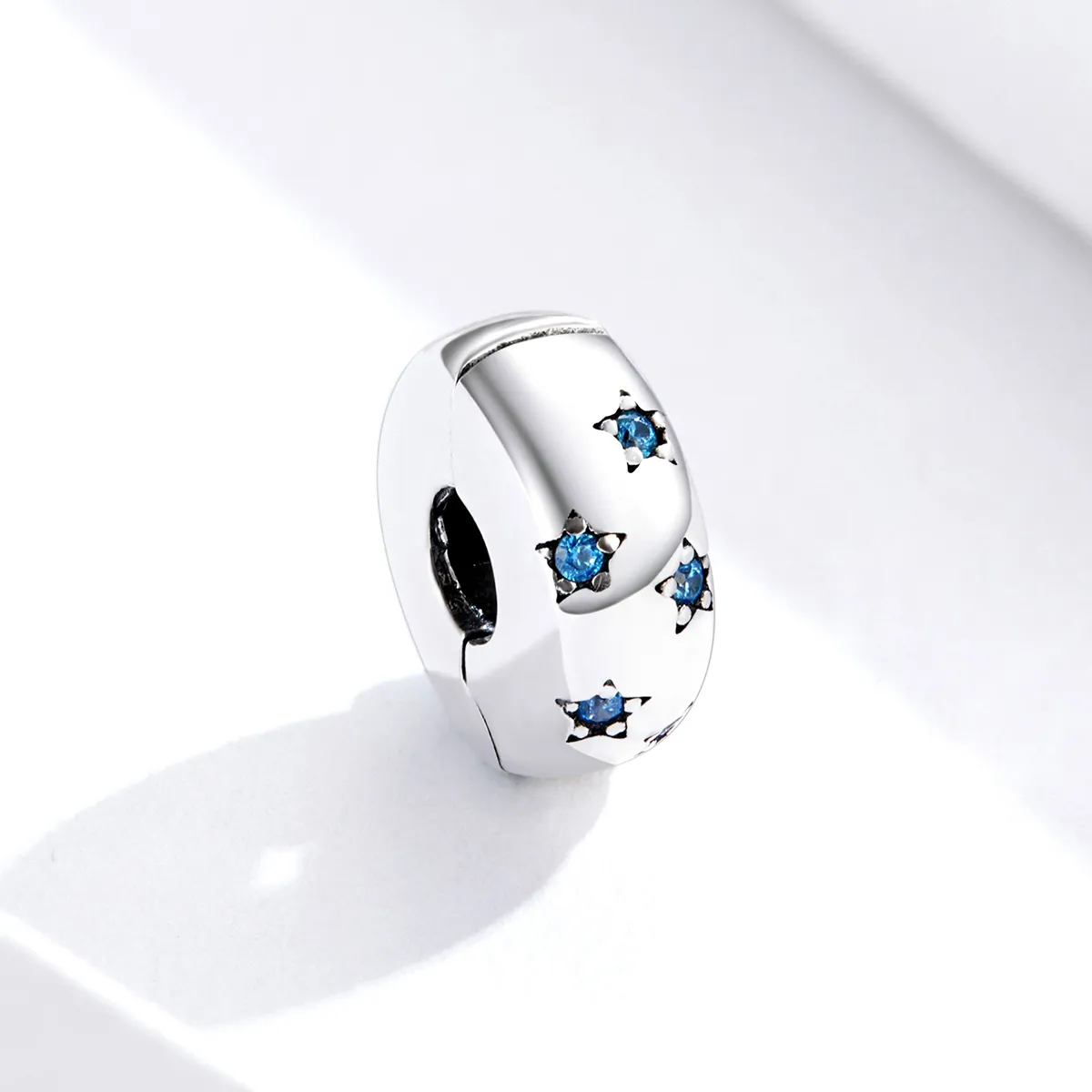 Pandora Style Silver Waves In The Sun Clip - BSC253