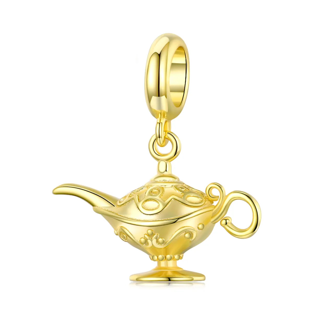 pandora style 18ct gold plated magic lamp dangle scc1819