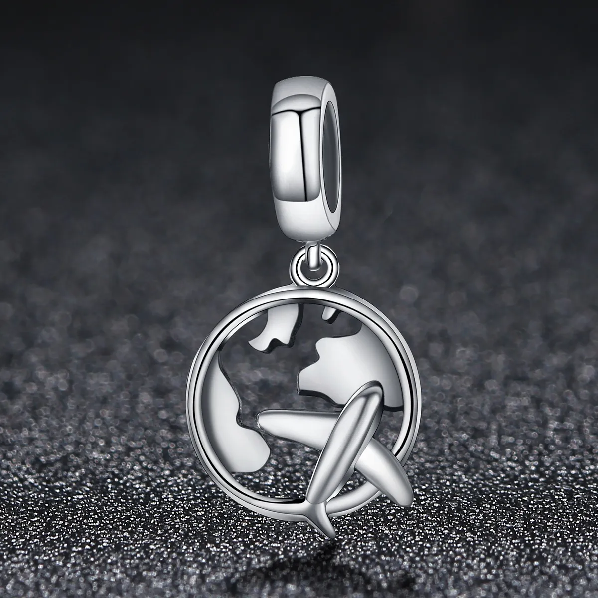 Pandora Style Silver A Dream of Traveling Around Dangle - SCC242