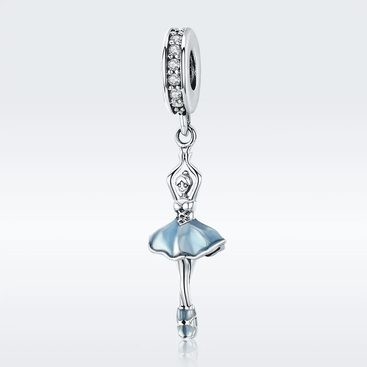 Pandora Style Silver Ballerina Dangle - SCC514