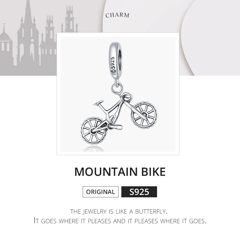 Pandora Style Silver Bicycle Dangle - BSC384