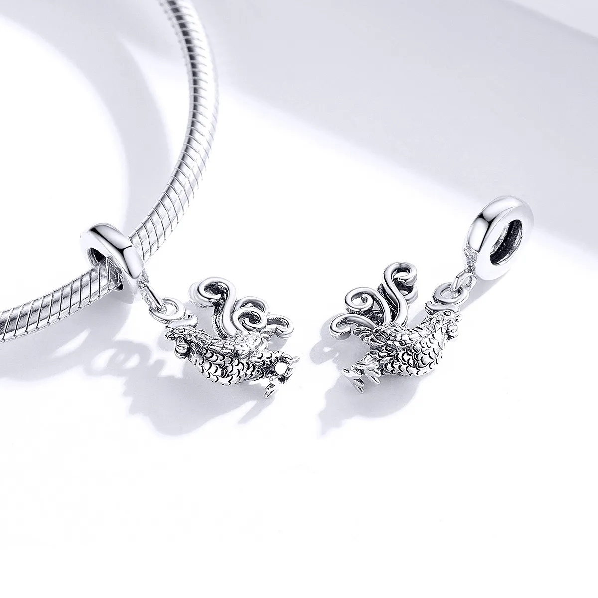 Pandora Style Silver Brave Rooster Dangle - SCC1337