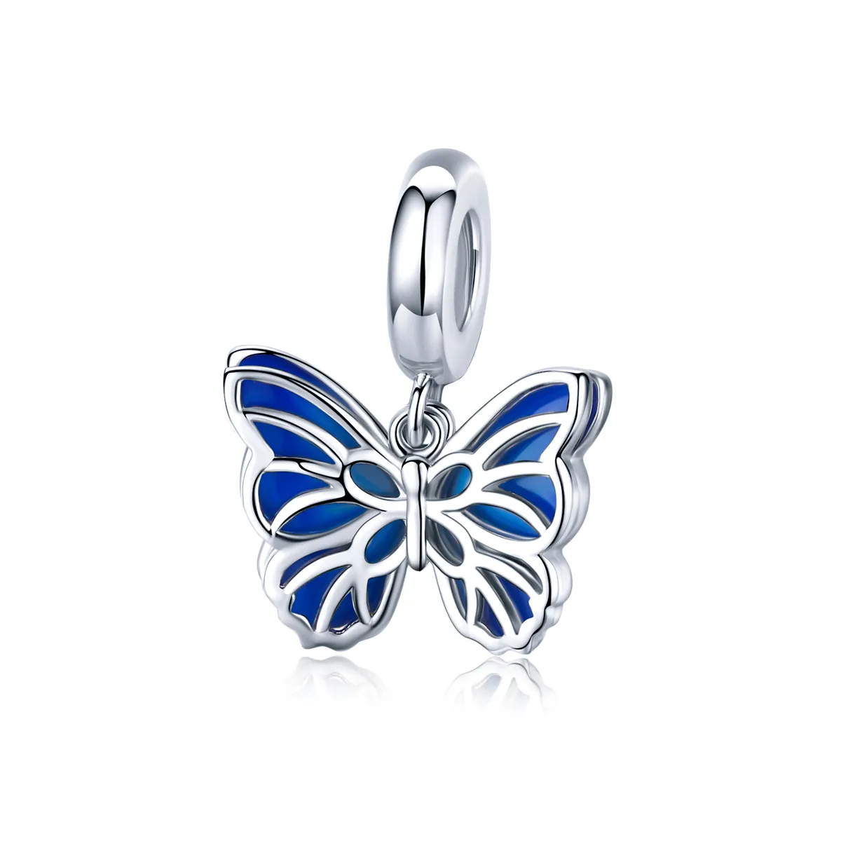 Pandora Style Silver Butterfly Dangle - BSC149